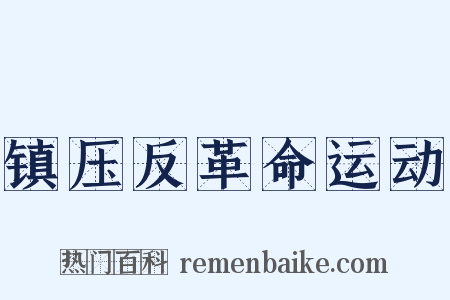 镇压反革命运动是什么意思的图片